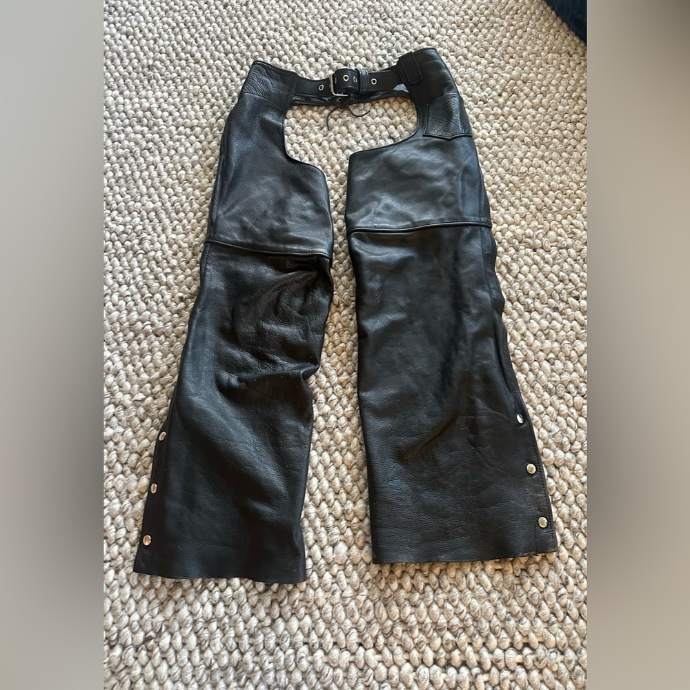 Black Leather Chaps